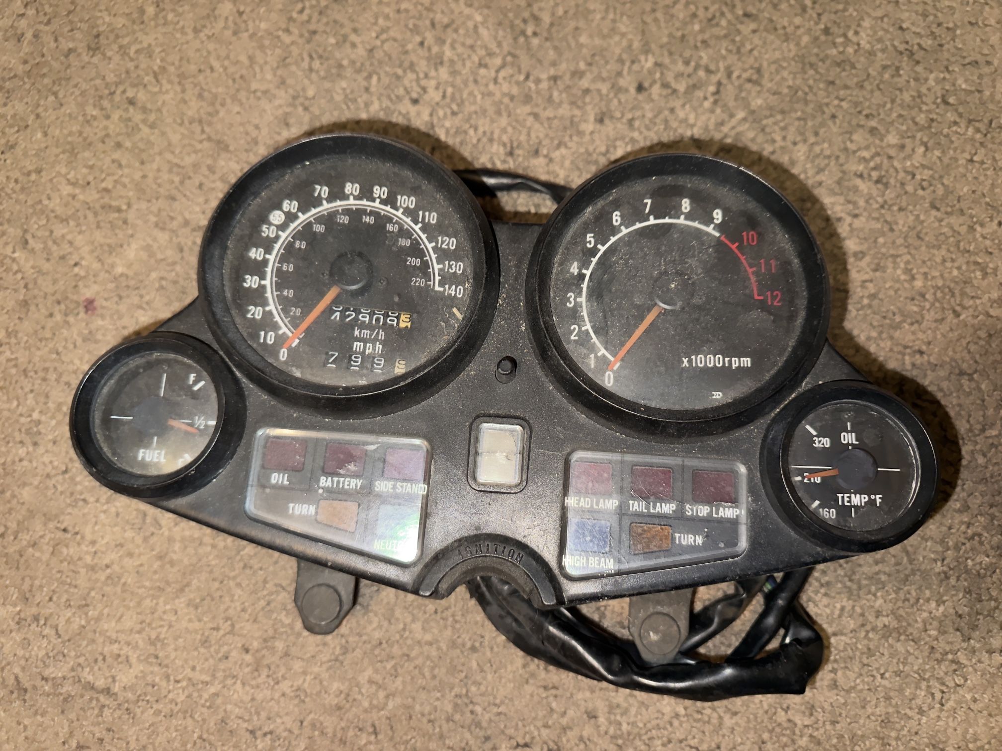 1982 Suzuki GS1100 Gauge Cluster Tachometer Speedometer