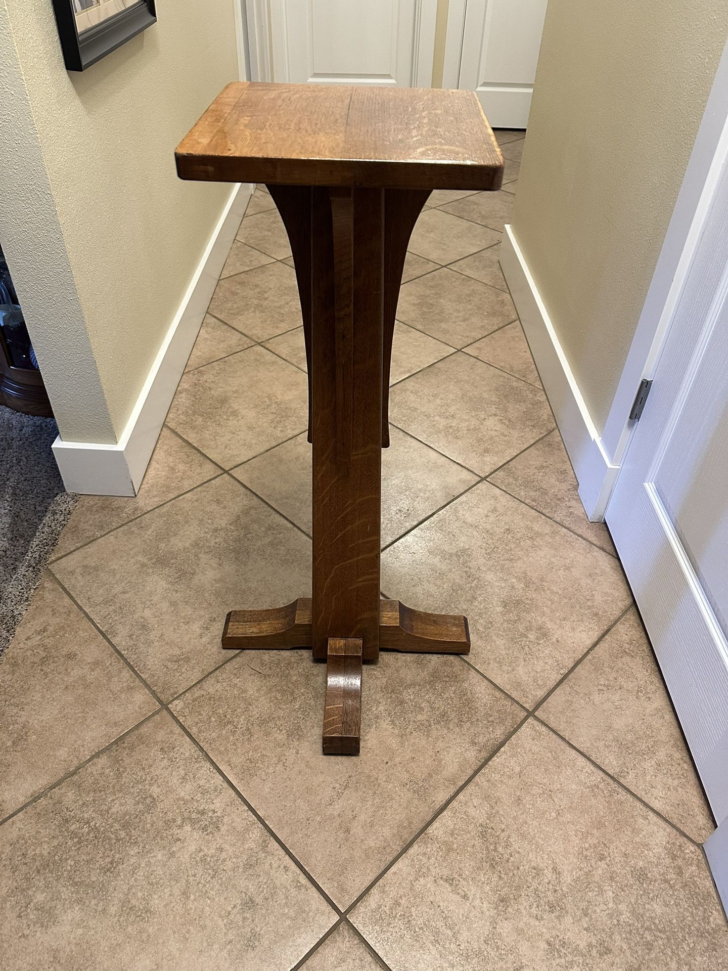 Mission Oak Pedestal