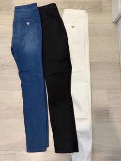 3 ultra high rise guess skinny jeans