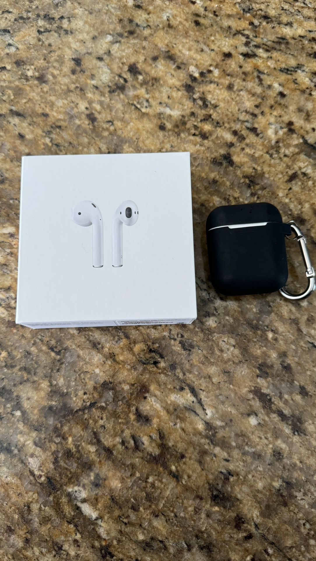 For Apple AirPods 2nd Generation with Charging Case White With Black Cover Case