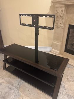 TV stand  wood and glass very clean