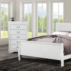 Queen bedroom Set White 5pc