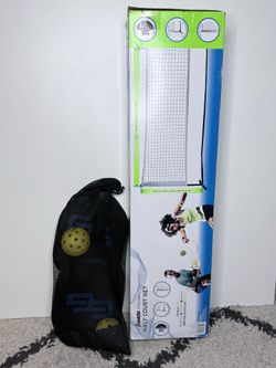 Franklin Half Court Pickleball Net System w/ 2 Go Time Gear Paddles & 2 Balls - Complete Starter Set