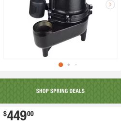 Everbuilt Ejector Sewage Pump 