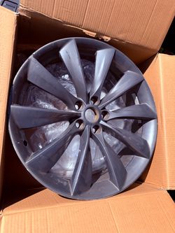 Tesla Model S 21" Turbine Wheel Dark Gray Multi-Spoke Alloy Wheel Rim