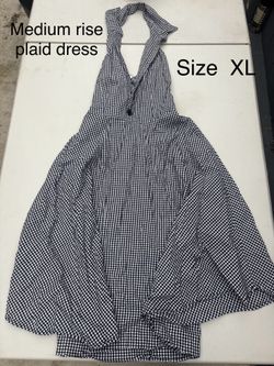 Plaid Dress Medium Rise