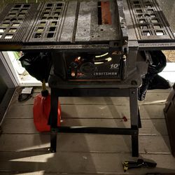 Craftsman 10” Table Saw – 2.5 HP – Used 