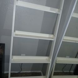 5 Rung White Ladder Display Shelve
