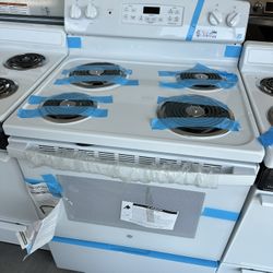 Stove White Electric New