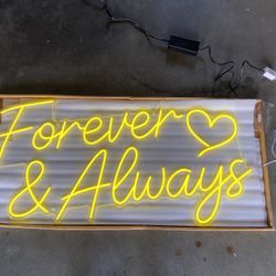 Forever & Always Neon Sign