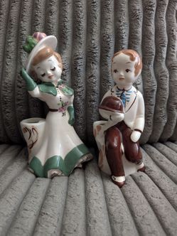Vintage De Lee Hollywood Ceramic Bud Vases