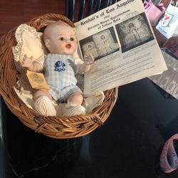 Vintage Doll Porcelain ( Johnny)  Toddler  In Perfect Condition 