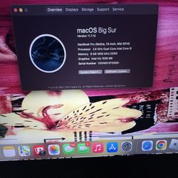 MACBOOK PRO RETINA  SEQUOIA OS