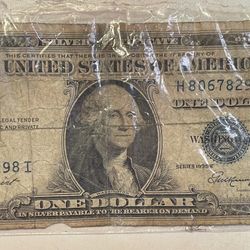 Rare With Errors 1935E Silver Note Good Condition