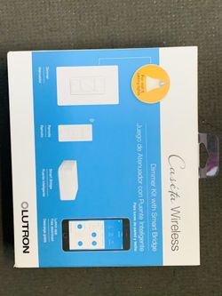 Lutron caseta wireless dimmer kit with smart bridge remote app controlled
