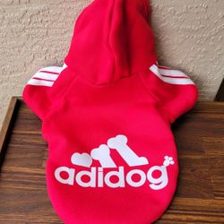 NEW...ADIDOG...DOG RED HOODIE