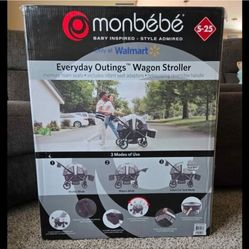 Monbebe Everyday Outings Wagon Stroller, Cobblestone Grey, Toddler