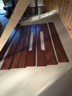 Stained Wood Planks with Routed Slots