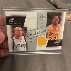 Magic Johnson/Jason Kidd 2008-09 Upper Deck Emulation Patches Dual #EKJÂ