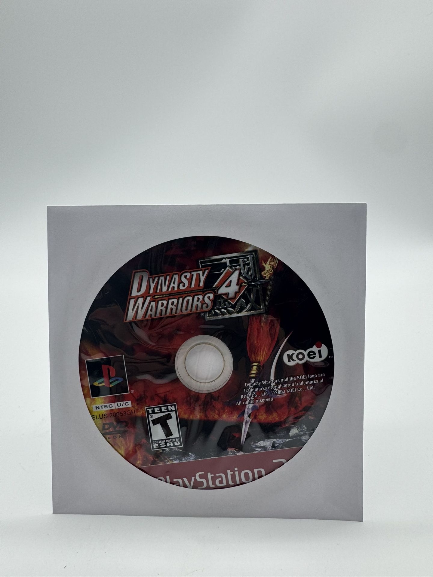 Dynasty Warriors 4 (Sony PlayStation 2 PS2) Disc Only Tested