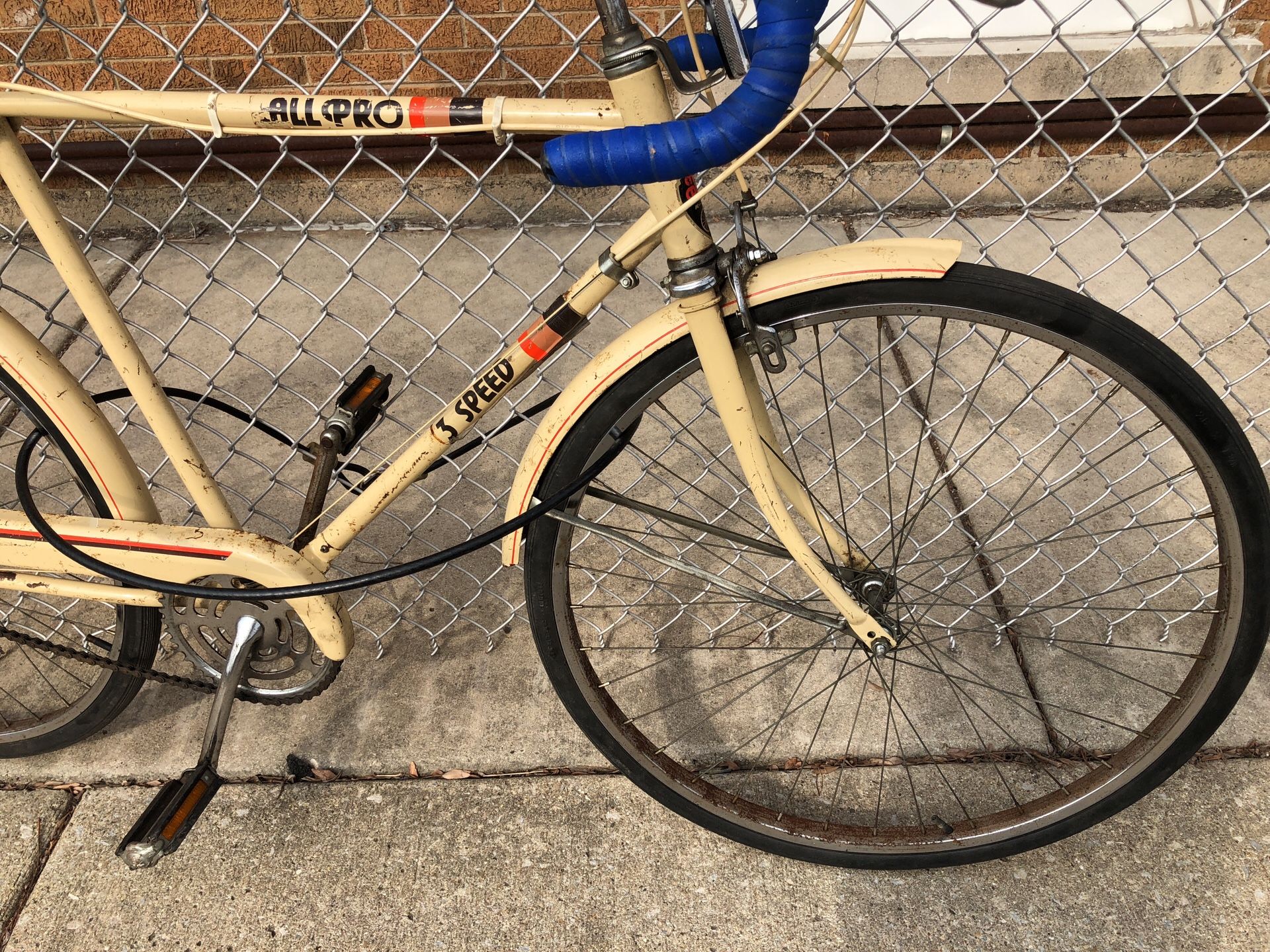 Vintage all pro 3 speed cheap bike