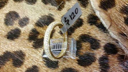 .925 gold over sterling silver band size 8.5