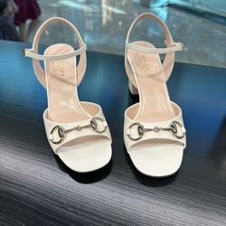 Gucci Horsebit Sandal - White Leather