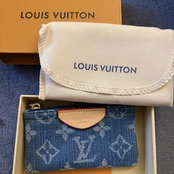 Rare Lv Denim Key Pouch