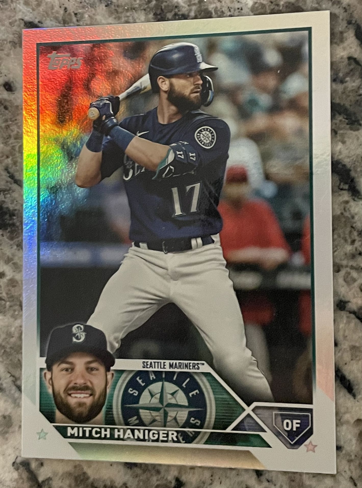 Mitch Haniger Rainbow Foil 2023 Topps Card #49