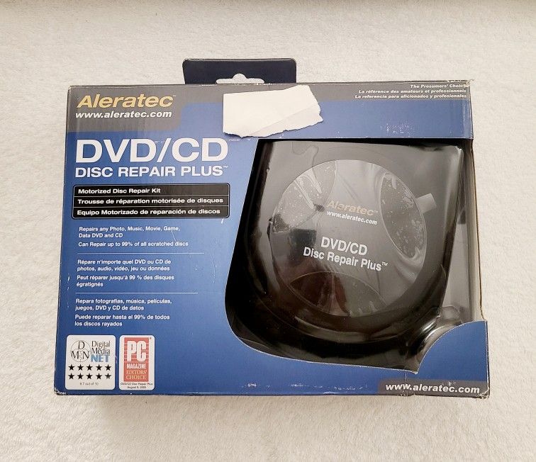 Aleratec DVD CD Motorized Disc Repair Plus System DVD Repair /CD Resurfacer +kit
