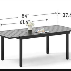 6-8 Person Extendable Outdoor Table