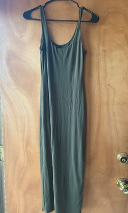 Green midi dress hunter green