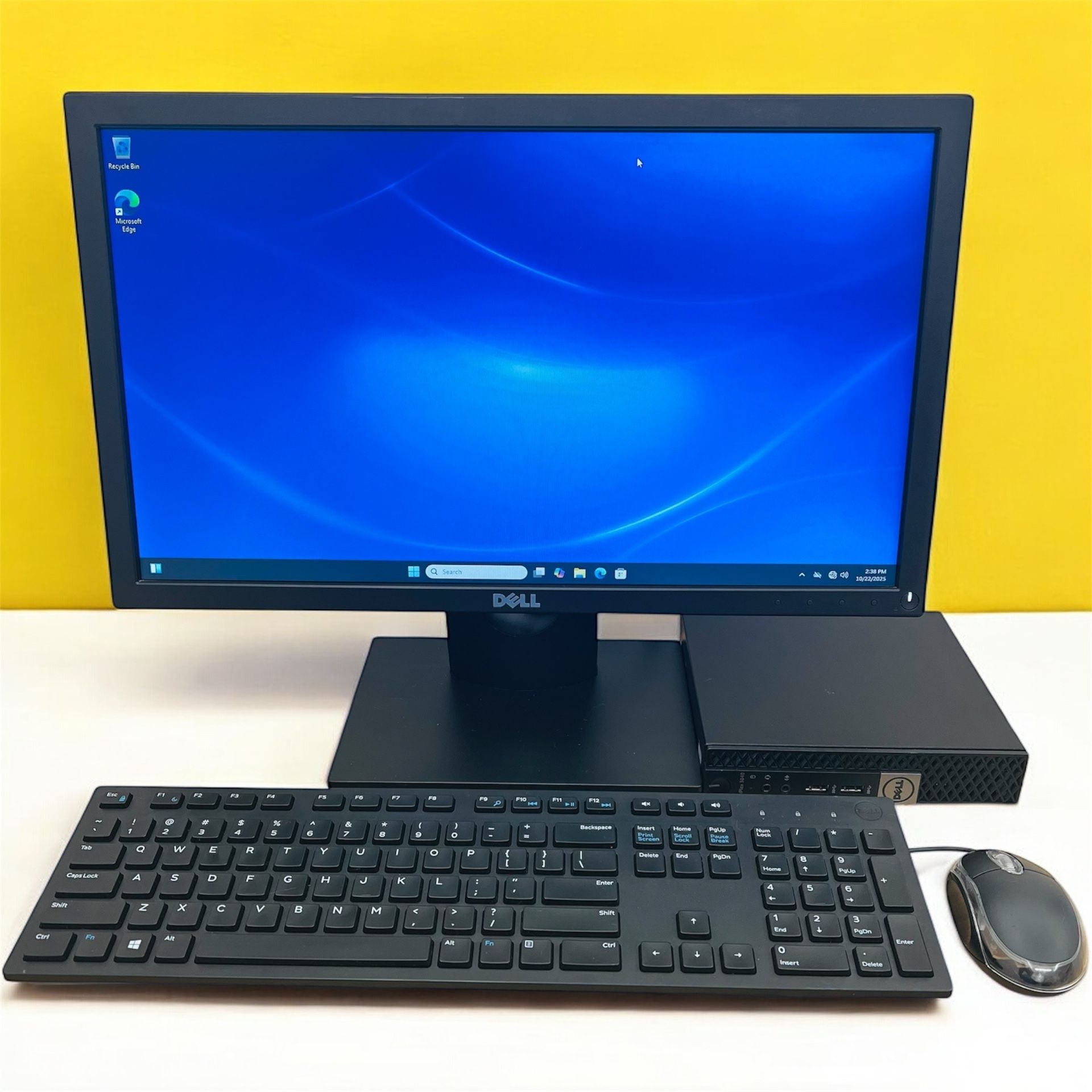 Dell i5 Quad Core Desktop PC / Windows 11 Pro / WiFi / Bluetooth / 20โ Monitor / Keyboard & mouse