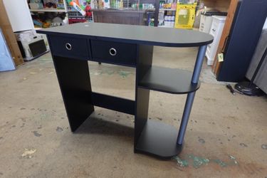 31.5″ Compact Computer Desk with Storage Shelves