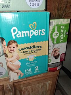 Pampers size 2  there is 148 diapers