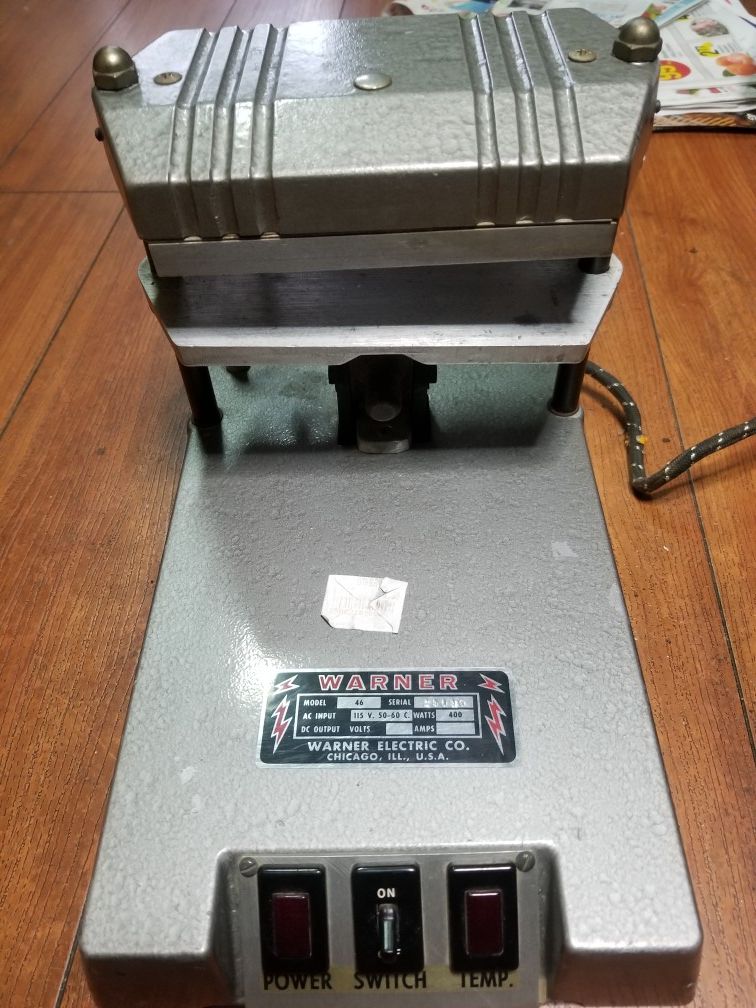 VTG Warner Electric Company Rubber Stamp Machine Model 46