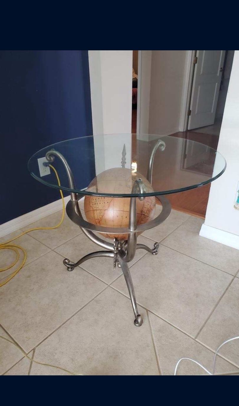 Neoclassical Style Globe Side Table