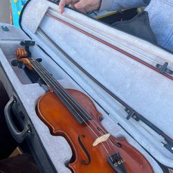 Violin With Case, Bows, Head Rest, & Rosin