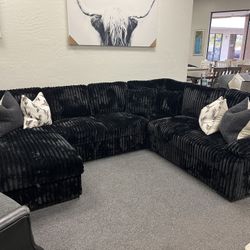 Black Sleeper Sofa Sectional With Storage 
