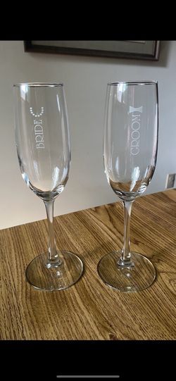 Bride + Groom, Toasting Glasses