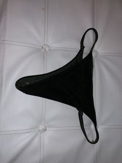 Dark velvet green thong bikini bottom size L