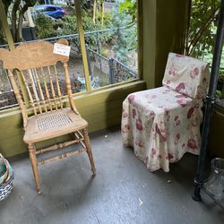 Lion/Pan Face Vintage Chair Needs A LittleTLC