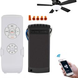 Upgrade Universal WIFI Ceiling Fan light Remote Control Kit, Wireless Fan Speed Lamp Controller