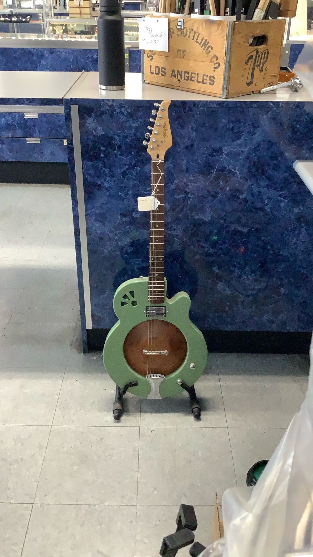 Heli Arc VT Bomber Green and Brown Guitar