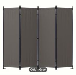 4 panels room divider Gray