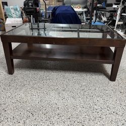 Wood And Glass Coffee Table