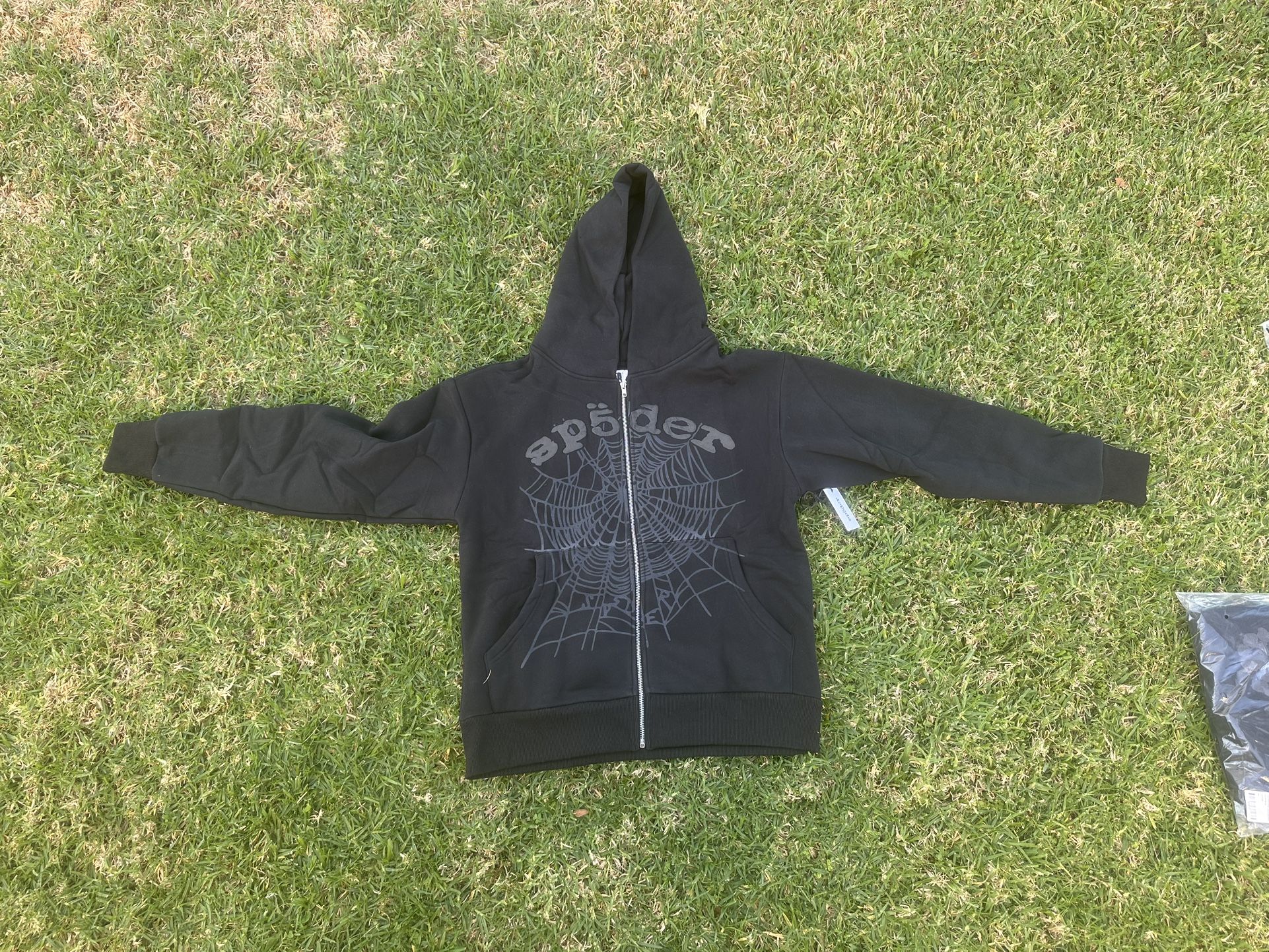 Black Spider Zip up Hoodie