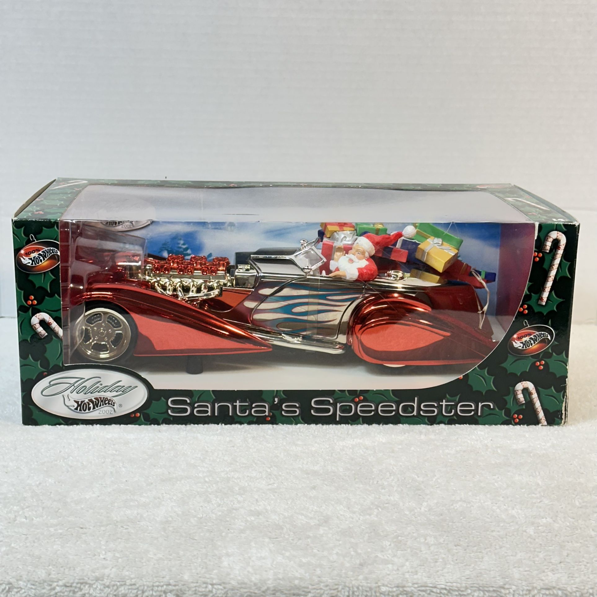 Hot Wheels Near Vintage (2002) New Holiday Santa’s Speedster 1/18 Scale