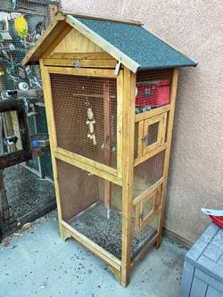 Bird cage with accessories