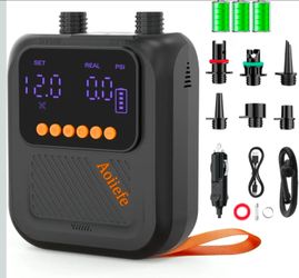 Portable Rechargeable Electric SUP Paddle Board Pump, Intelligent Dual Stage Inflation&Deflation